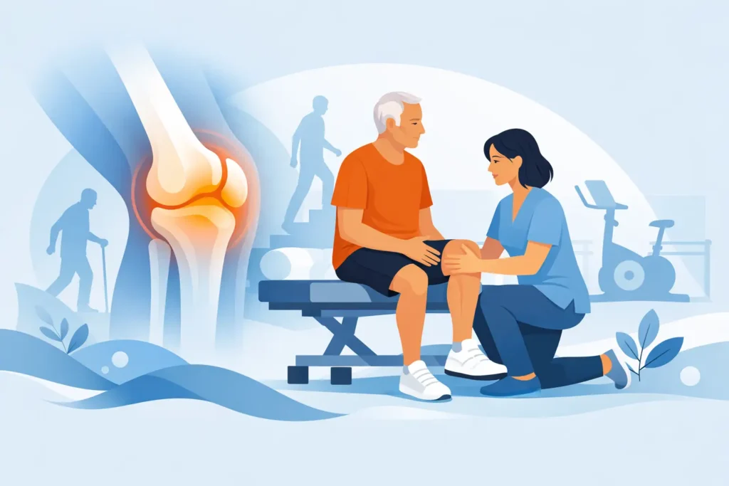 Fysiotherapie bij artrose knie houdt u in beweging