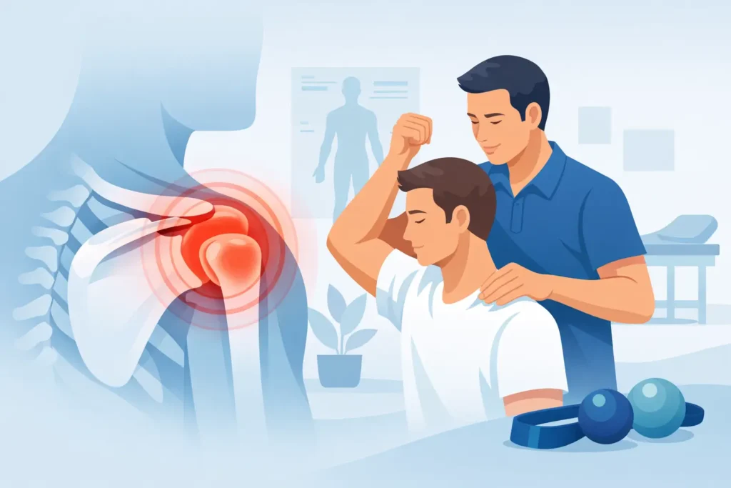 Schouder impingement behandelen met fysiotherapie